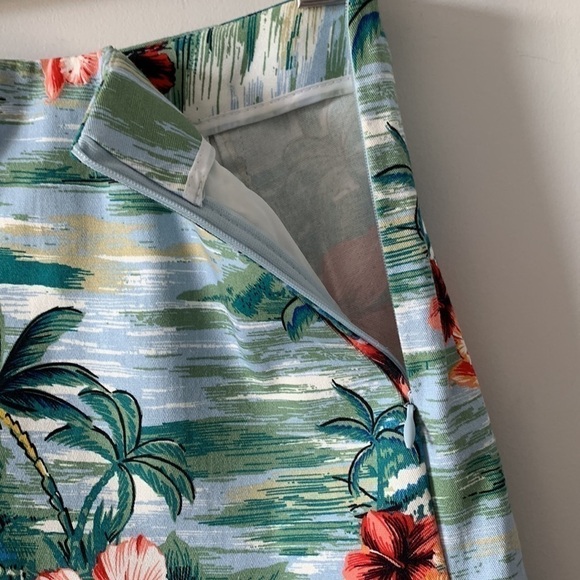 Zara Summer Hawaiian Tropical Cotton Dress Shorts Size Small - Picture 7 of 16
